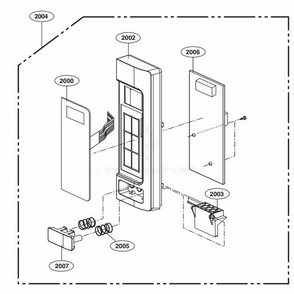 Control Panel Parts Diagram and Parts List for LCS1413SB CBKEBBY LG Wall Oven