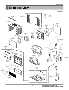 Diagram 1 Diagram and Parts List for W3NC061NSE0 AT1AHDP LG Air Conditioner