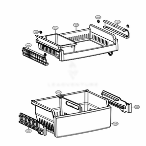 Freezer Parts Diagram and Parts List for LBC24360SW ASWCNA2 LG Refrigerator