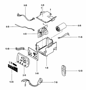 Control Box Assy Diagram and Parts List for 58075121501  Kenmore Air Conditioner