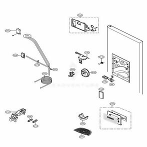 Ice And Water Part Diagram and Parts List for 51373 AST2SER LG Refrigerator