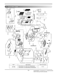 Air Conditioner Diagram and Parts List for P4NC08HSAF0 AWYAOSH LG Air Conditioner
