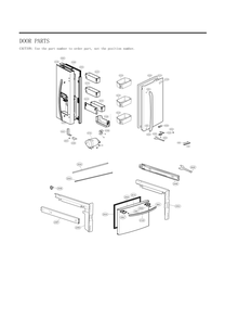 Door Parts Diagram and Parts List for GC-L288NSXM ASTCNA4 LG Refrigerator