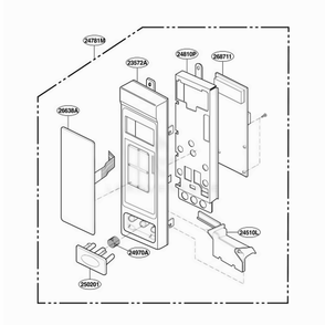 Controller Parts Diagram and Parts List for MV1304W WHEGSE LG Wall Oven