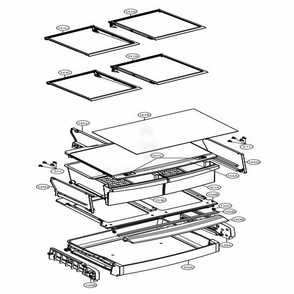 Refrigerator Parts Diagram and Parts List for 71323 ASTCSE3 LG Refrigerator