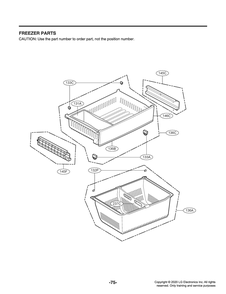 Freezer Parts Diagram and Parts List for GR-B238NSNM ASTCNA6 LG Refrigerator