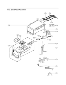 Dispenser Assembly Diagram and Parts List for FH3C4FNY ABWESEU LG Washer