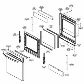 Part Location Diagram of ADC30000601 LG DOOR ASSEMBLY,SUB