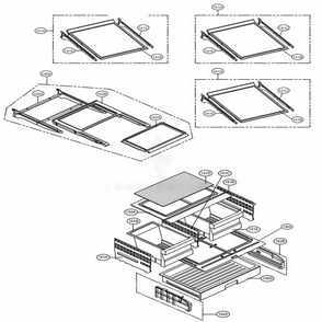 Refrigerator Parts Diagram and Parts List for LFX28968SB AWBCNA3 LG Refrigerator