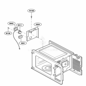 Sensor Parts Diagram and Parts List for HMB402 CWHEBSU LG Wall Oven