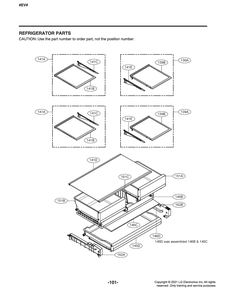 Refrigerator Parts Diagram and Parts List for LFXC22526S ASTCNAB LG Refrigerator