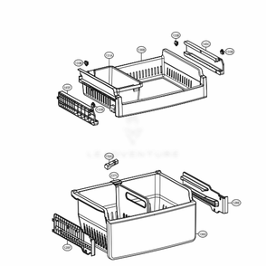Freezer Parts Diagram and Parts List for 78049 AWBCSE0 LG Refrigerator
