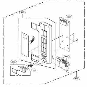 Part Location Diagram of ACM73720305 LG CONTROLLER ASSEMBLY,KEYP