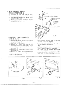 Disassy/replacement Procedure Page 3 Diagram and Parts List for MH-1355M  LG Microwave