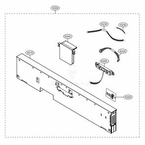 Panel Assembly Diagram and Parts List for LSDT9908BD ABDESTD LG Dishwasher