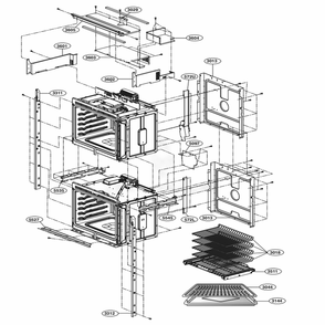 Assembly Diagram and Parts List for LSWD300BD AB6LSTD LG Range