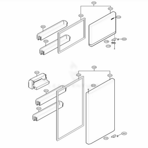 Door Parts Diagram and Parts List for LTCS20020W ASWCNA0 LG Refrigerator