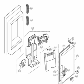Ice Maker And Ice Bin Parts Diagram and Parts List for LMXS30746S ASTCNA1 LG Refrigerator