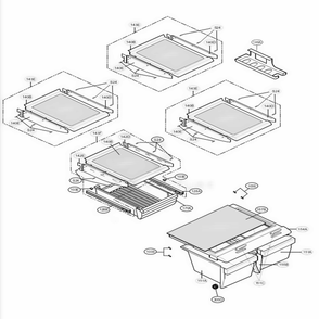 Refrigerator Parts Diagram and Parts List for LFC23760SB AWB1LGA LG Refrigerator