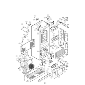 Case Diagram and Parts List for LFD25860SB 00 LG Refrigerator