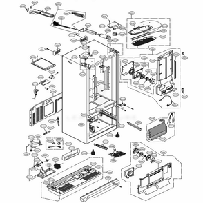 Case Parts Diagram and Parts List for LFX28978ST ASTCNA4 LG Refrigerator