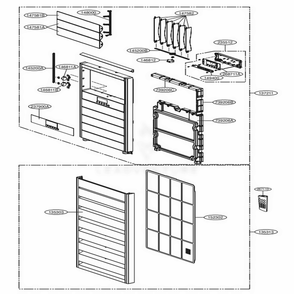 Indoor Unit 1 Diagram and Parts List for LFN427HV BWHBEUS LG Air Conditioner