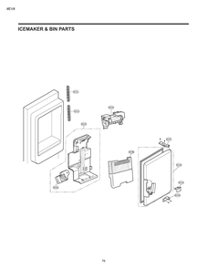 Ice Maker And Bin Parts Diagram and Parts List for GM-L268NQJP ASWCSE1 LG Refrigerator