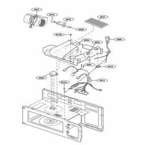 Interior Parts 2 Diagram and Parts List for MH6150XLB ABKEWRP LG Range