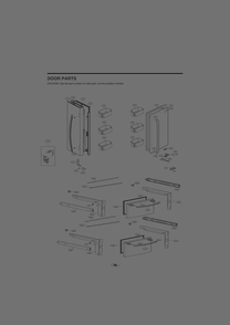 Door Parts Diagram and Parts List for GR-G27ANSNM ASTCNA4 LG Refrigerator