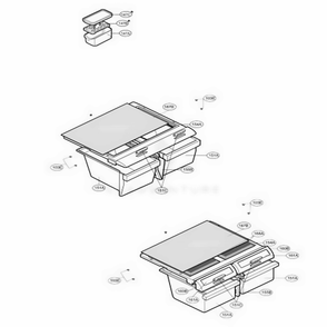 Refrigerator Parts 3 Diagram and Parts List for LRDC20731WW ASWCLGY LG Refrigerator