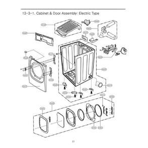 Section 2 Diagram and Parts List for DLEX3001R ACREEUS LG Dryer