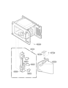 Latch Board Parts Diagram and Parts List for LRM2060ST  LG Microwave