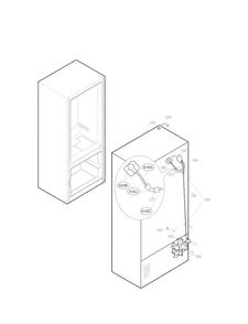 Water And Valve Parts Diagram and Parts List for LFX25974ST 04 LG Refrigerator