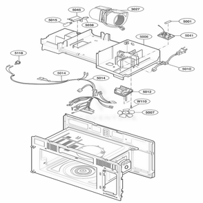 Interior Parts 3 Diagram and Parts List for JVM1640AJ AA1EGEU LG Range