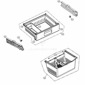 Freezer Parts Diagram and Parts List for LFCS31626S ASTCNA2 LG Refrigerator