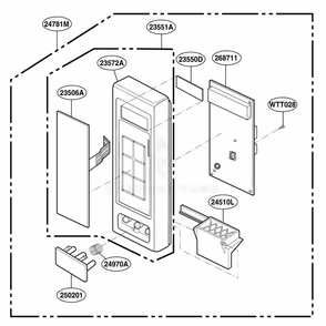 Control Panel Parts Diagram and Parts List for MT4110SKB2 CB2EWRP LG Range