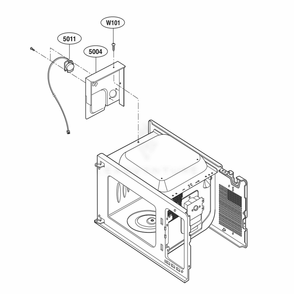 Sensor Parts Diagram and Parts List for LCRT2010ST CS1EBBY LG Microwave