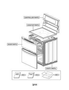 Accessory Parts Diagram and Parts List for LDE3017SB 00 LG Range