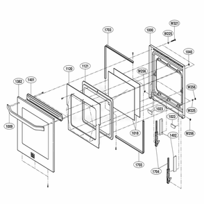 Part Location Diagram of AEH75637201 LG HINGE ASSEMBLY