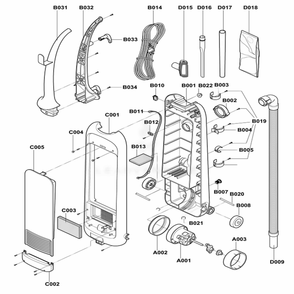 Main 1 Diagram and Parts List for 35079 ARUESRS LG Canister Vacuum