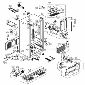 Case Parts Diagram and Parts List for LFXS24623S ASTCNA2 LG Refrigerator
