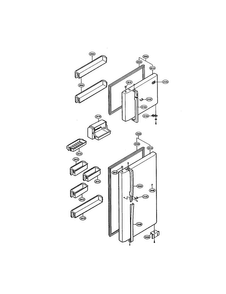 Door And Shelves Diagram and Parts List for LRTB1821W  LG Refrigerator