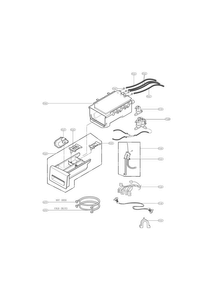 Dispenser Parts Diagram and Parts List for WM3370HWA 01 LG Washer