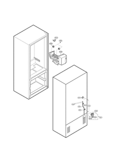 Ice Maker Parts Diagram and Parts List for LBC22520SB 01 LG Refrigerator