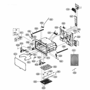 Part Location Diagram of AEH74656202 LG HINGE ASSEMBLY