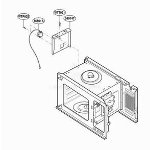 Sensor Parts Diagram and Parts List for JES1855PWH AT6EGEU LG Wall Oven