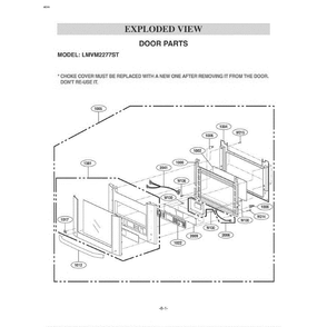Section 6 Diagram and Parts List for LMVM2277ST AS1ELGA LG Microwave Oven Combo