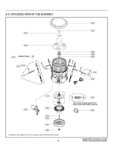 Tub Assembly Diagram and Parts List for T17A4SEHTW ABWETUS LG Washer