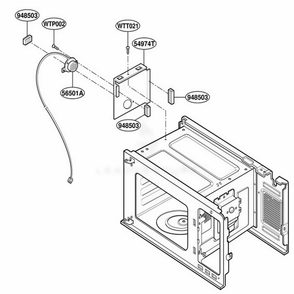 Sensor Parts Diagram and Parts List for YKCMS135HWH0 MWEKAC LG Range