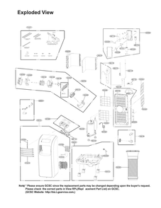 Portable Air Diagram and Parts List for LP0813WNR 00 LG Air Conditioner
